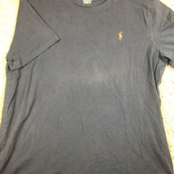 Polo Ralph Lauren Men's XL Gray ORANGE Logo Short Sleeve T-Shirt CASUAL - Picture 1 of 8